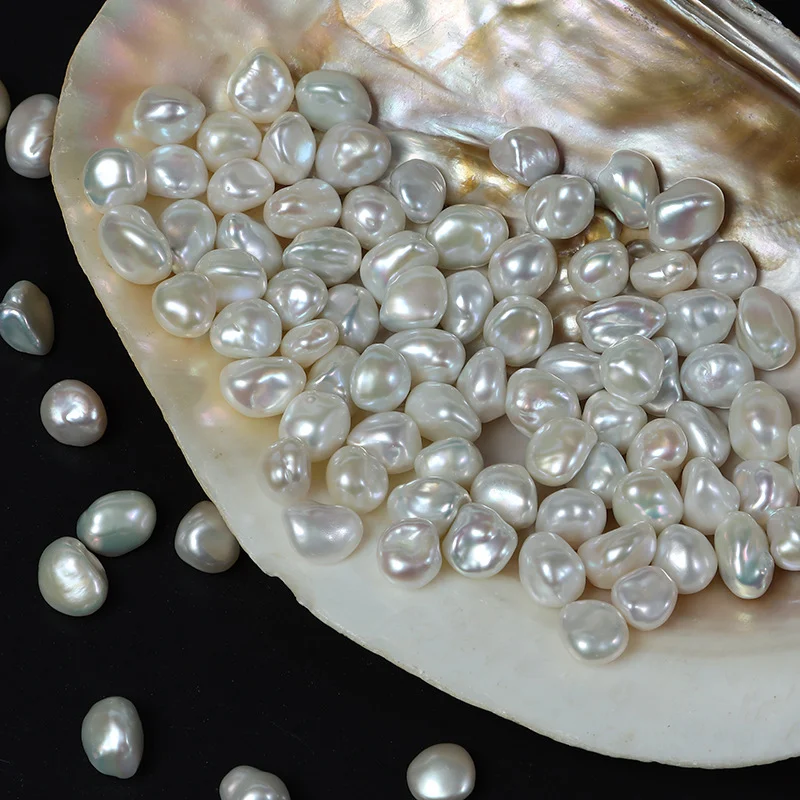 Iridescent High-Luster Minimal-Blemish Organic Freshwater Baroque Loose Pearls