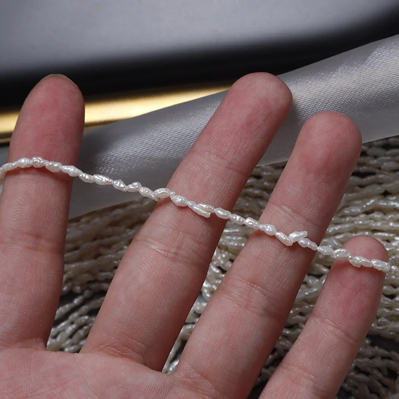 Small Wrinkled Organic Freshwater Baroque Pearl Strand