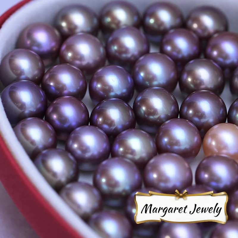Purple Edison Round Freshwater Loose Pearls