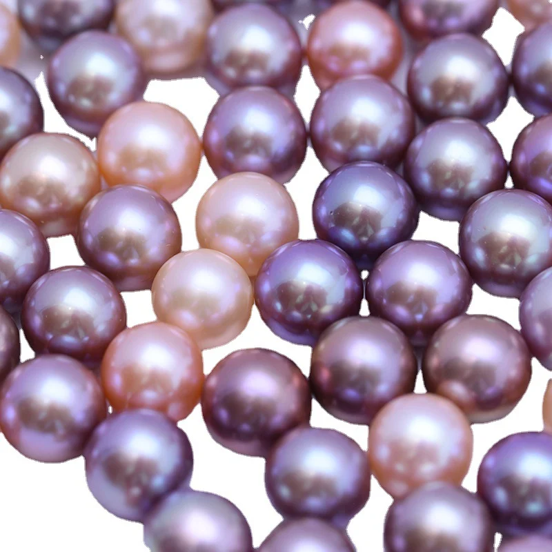 Purple Edison Round Freshwater Loose Pearls