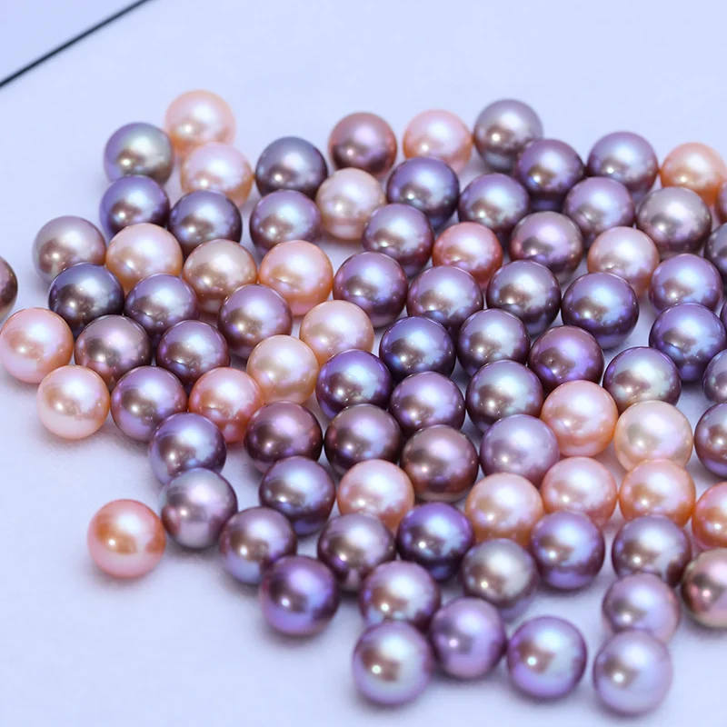 Purple Edison Round Freshwater Loose Pearls
