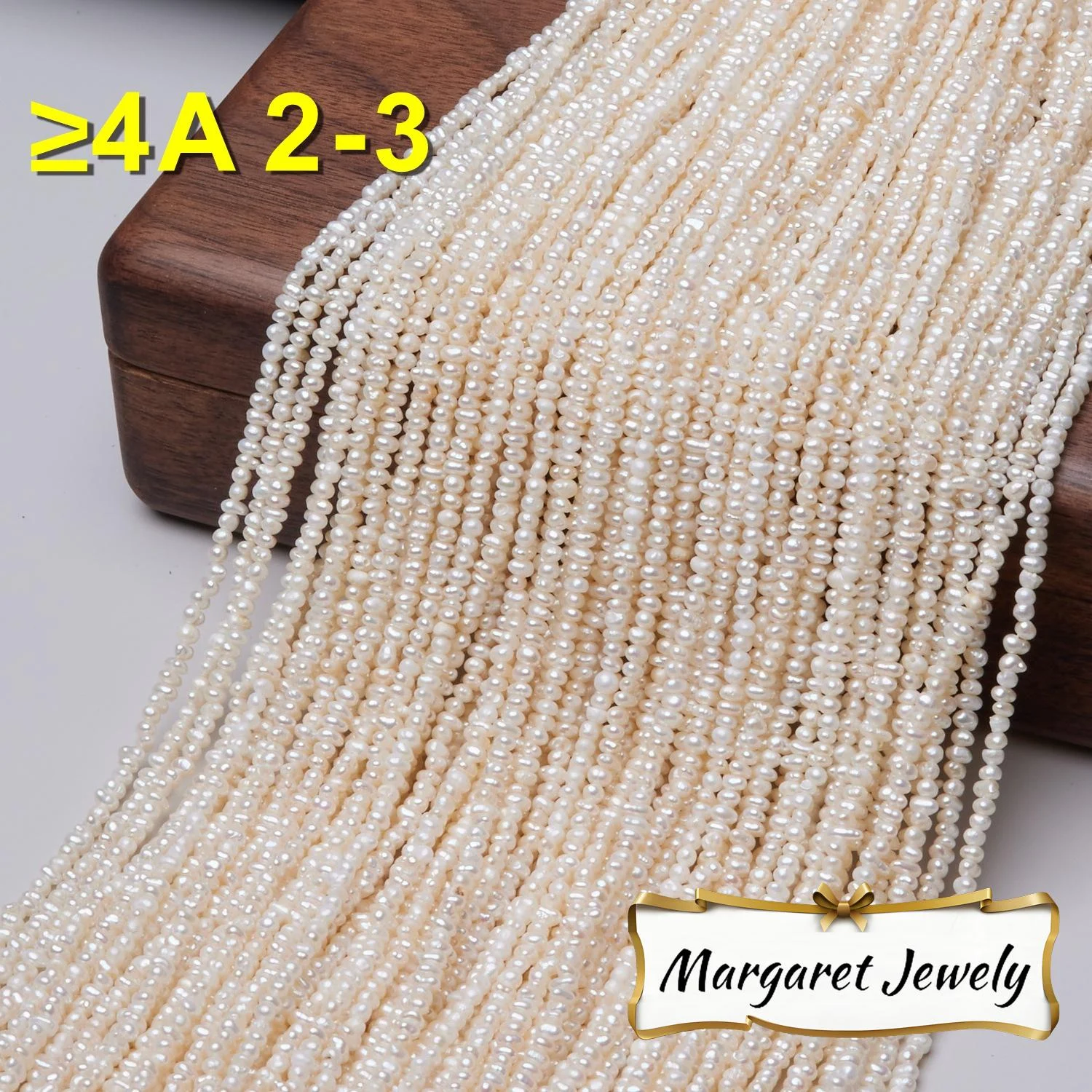 Four-Side Luster Freshwater Pearl Strands