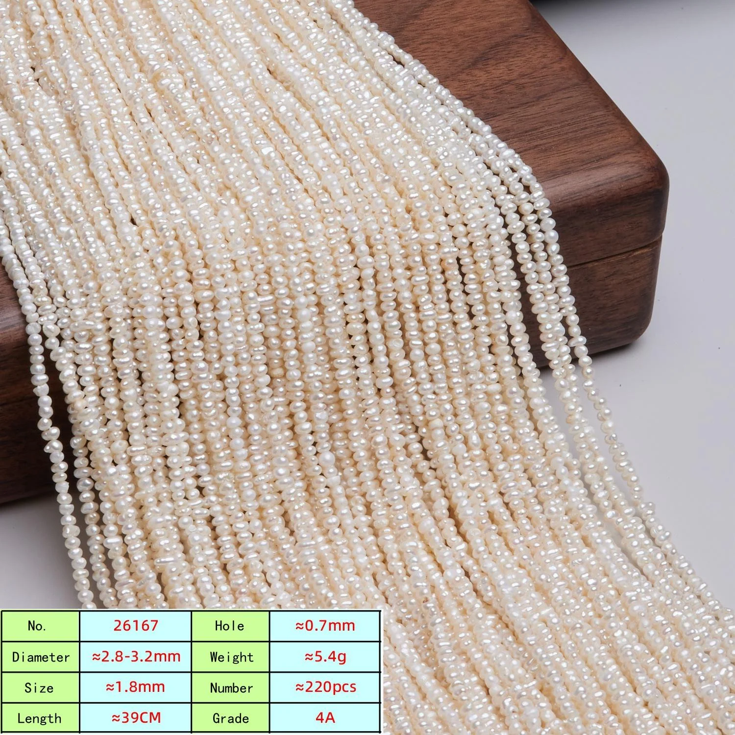 Four-Side Luster Freshwater Pearl Strands