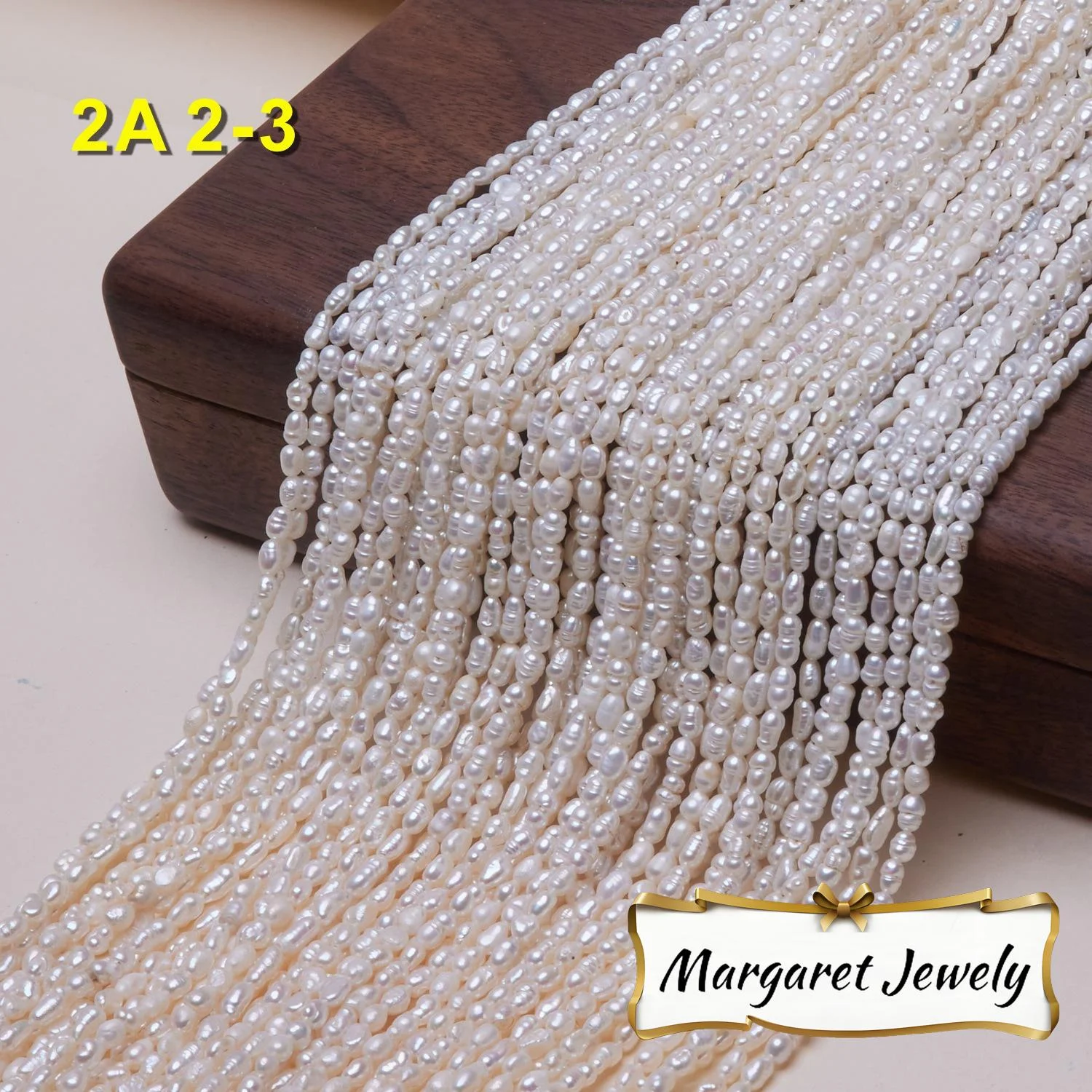 Rice-Shaped Freshwater Pearl Strands for Jewelry Making