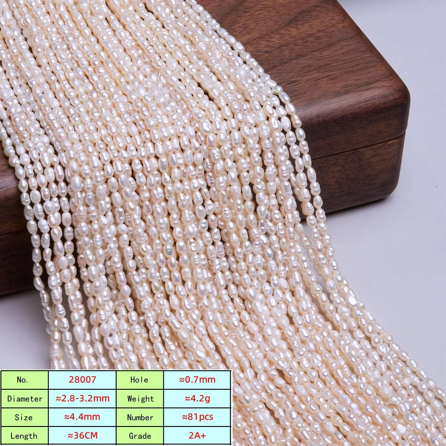 Rice-Shaped Freshwater Pearl Strands for Jewelry Making