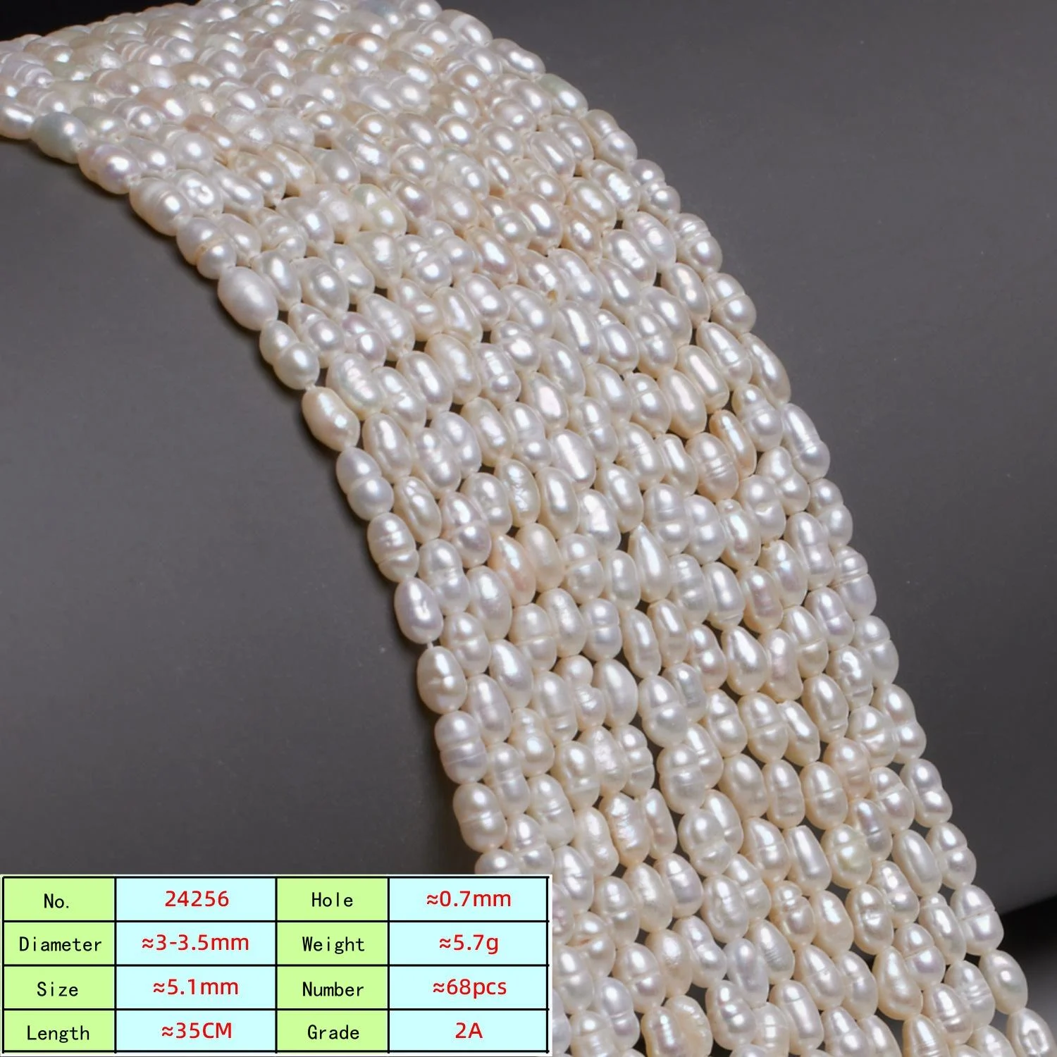 Rice-Shaped Freshwater Pearl Strands for Jewelry Making