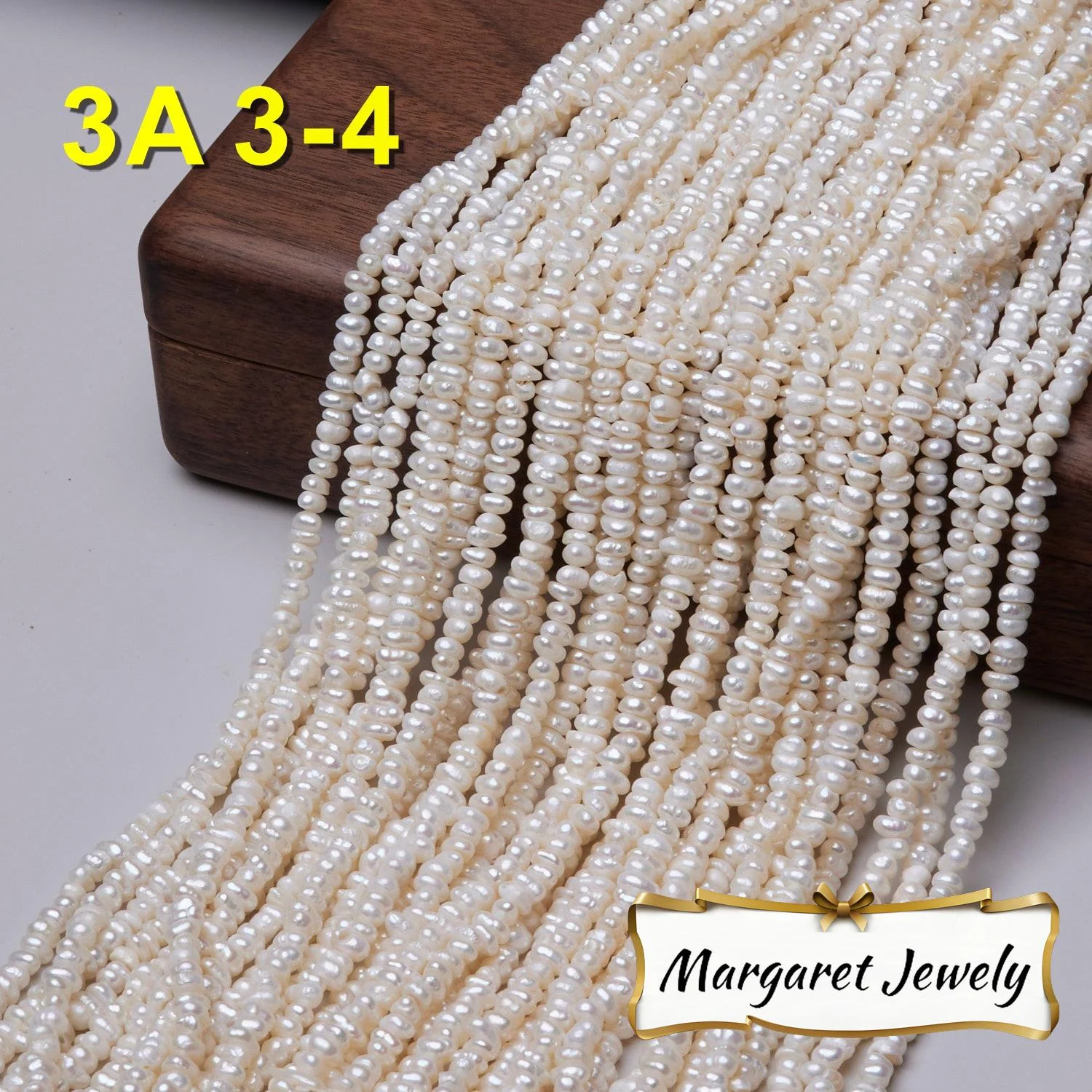 Four-Side Luster Freshwater Pearl Strands