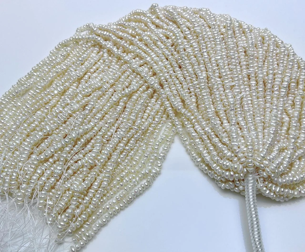 Four-Side Luster Freshwater Pearl Strands