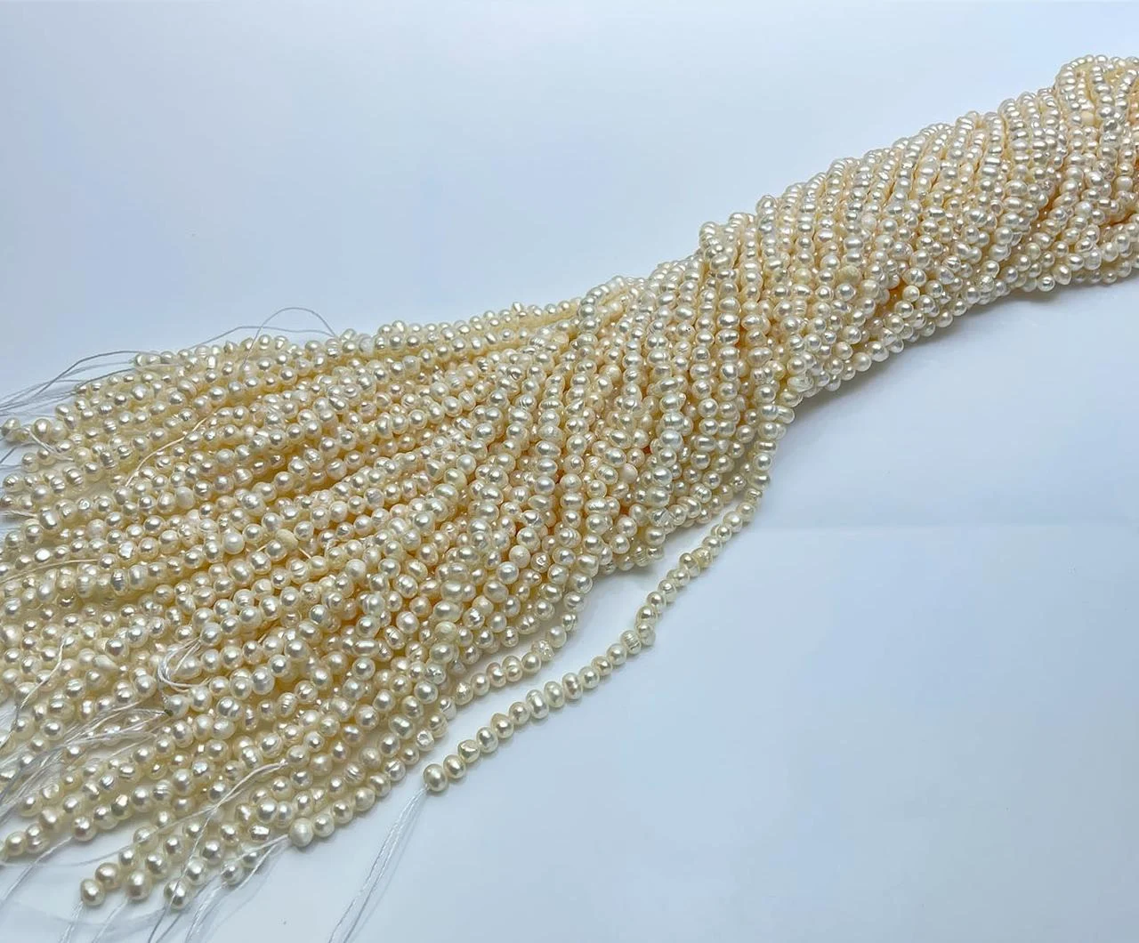 Oval Freshwater Pearl Strands for Jewelry Making