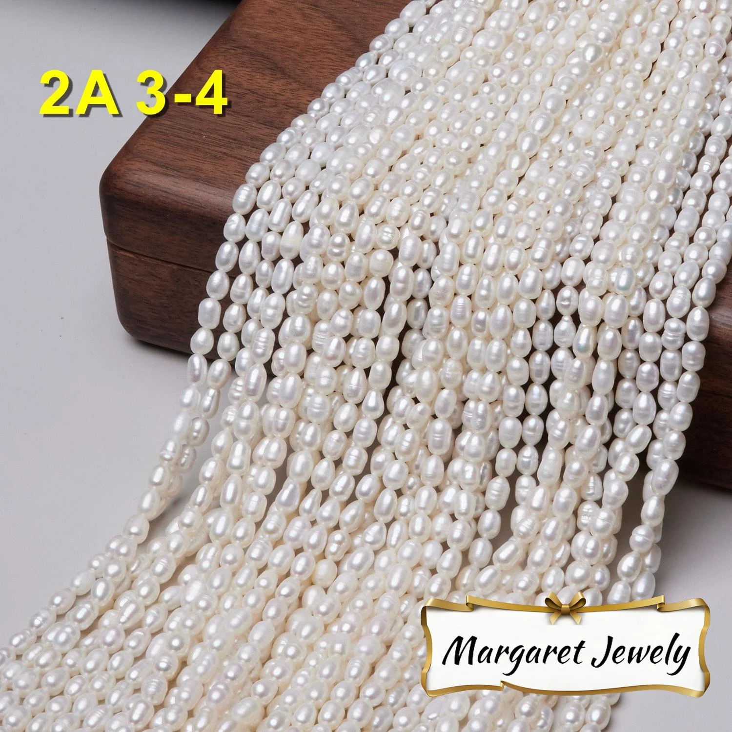 Rice-Shaped Freshwater Pearl Strands for Jewelry Making
