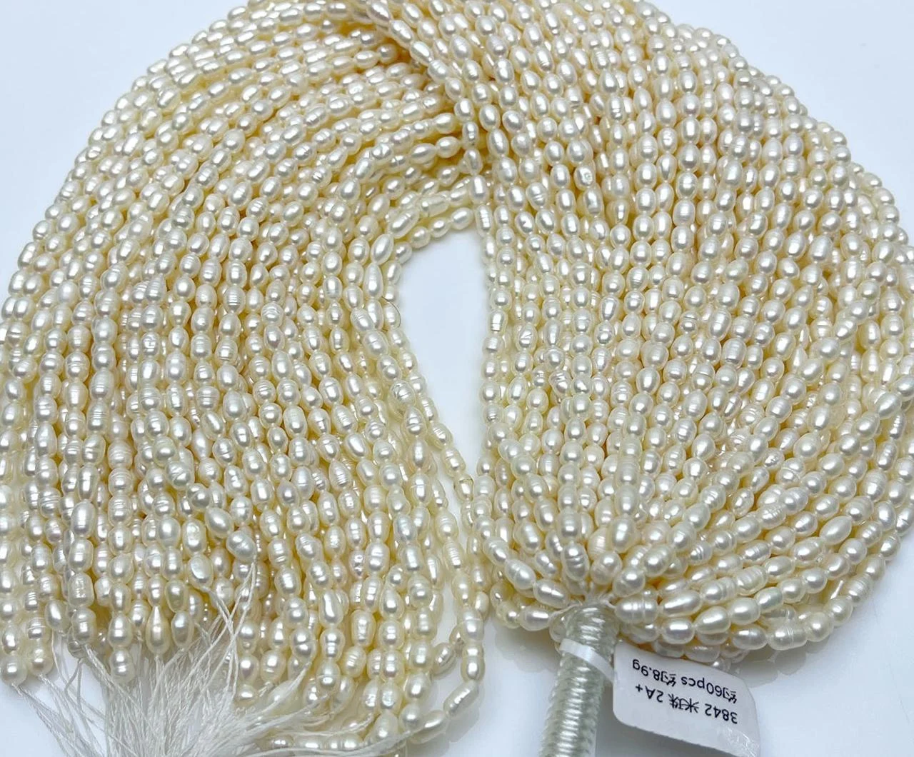 Rice-Shaped Freshwater Pearl Strands for Jewelry Making