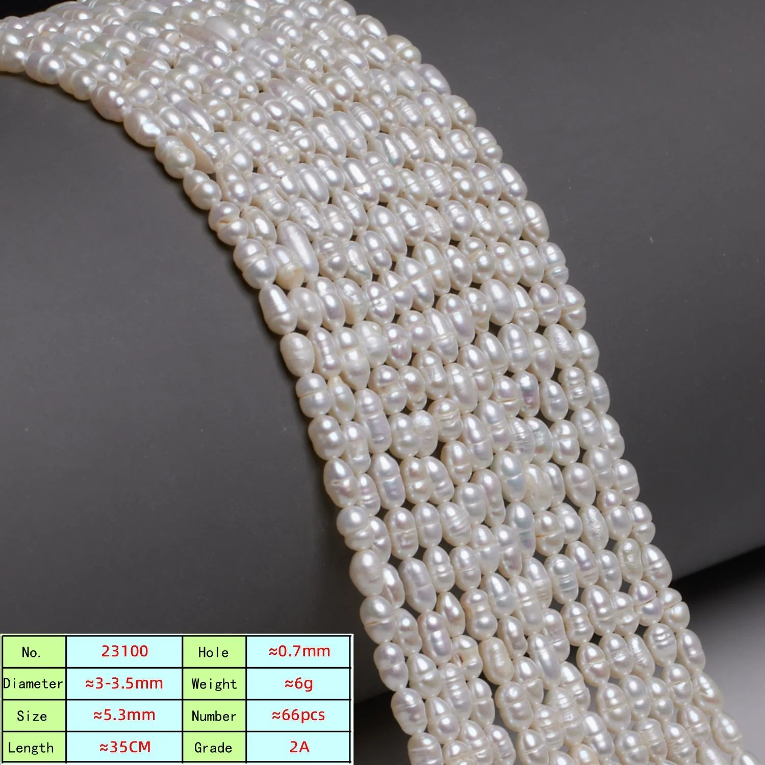 Rice-Shaped Freshwater Pearl Strands for Jewelry Making