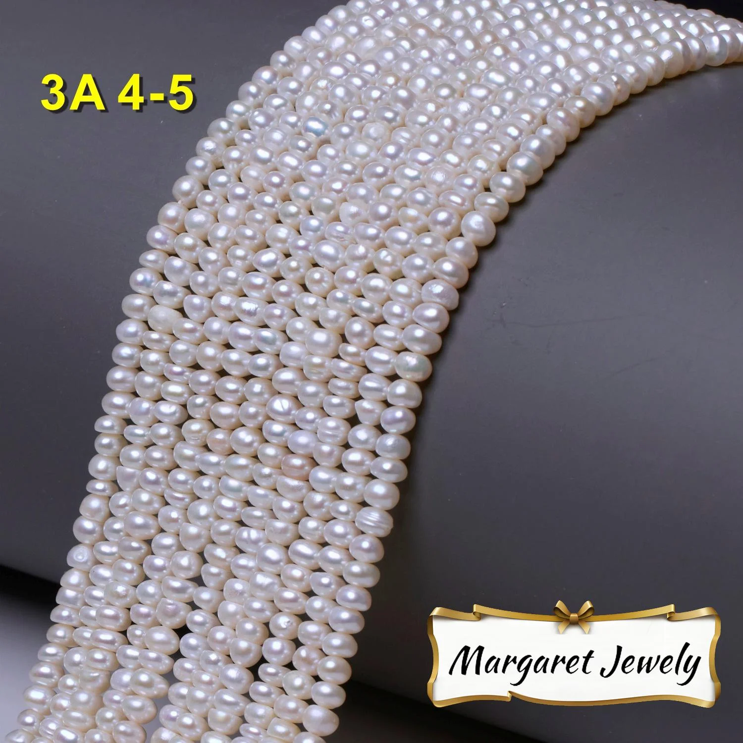 Four-Side Luster Freshwater Pearl Strands