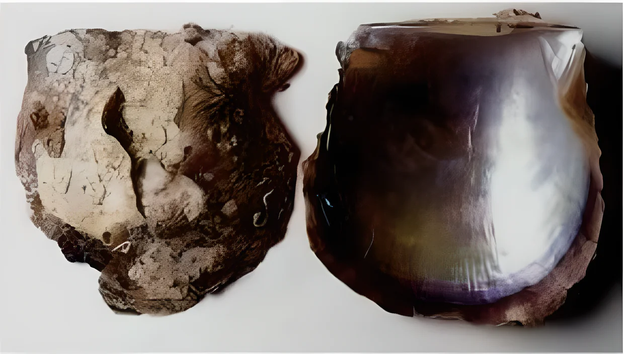 Akoya oyster shell exterior used in pearl culture