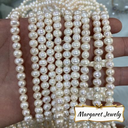 Potato Shaped – 5-6mm – High Luster – Slightly Textured