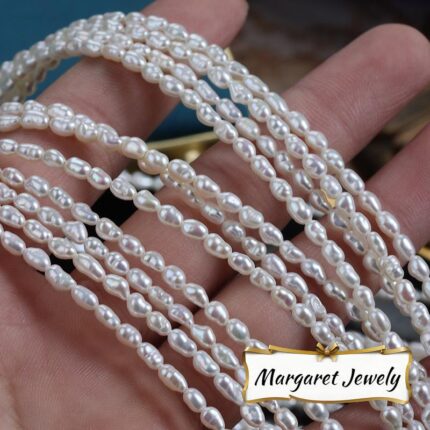 Rice-Shaped - Keshi - 3~3.5mm - High Luster