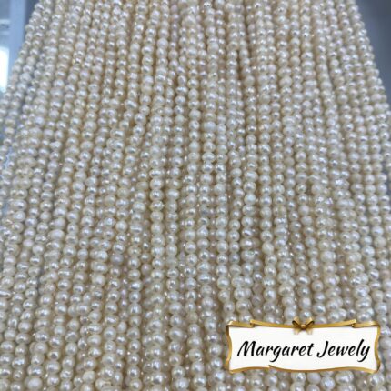 Potato Shaped Pearl - 2-3mm - Slightly Textured - Near-Round