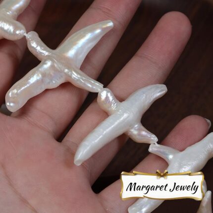 Baroque - Cross-Shaped - 30*50mm - Horizontal Drilled