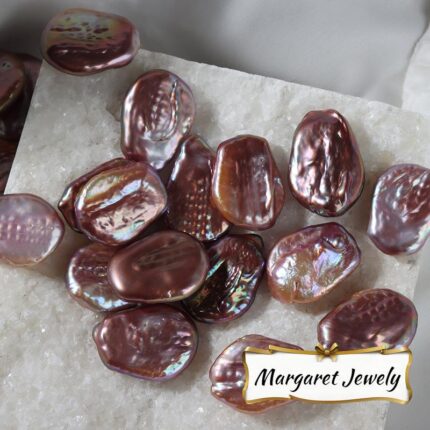 Baroque - Button-Shaped - High Luster - Purple