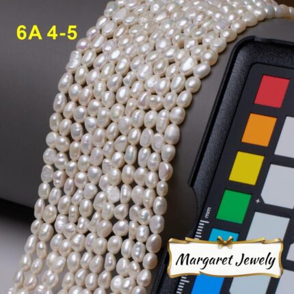 Two-Side Luster - 4-5mm - 5/6A - Straight Drilled