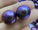 Purple Freshwater Edison pearls