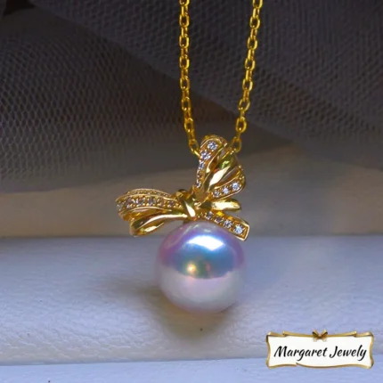 Akoya Single-Pearl Pendant Choker in 18K Gold