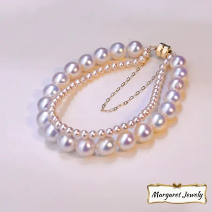 Akoya 7-8mm Round Pearl Bracelet with Excellent Luster