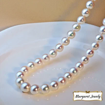 Akoya Pearl Necklace in Sterling Silver